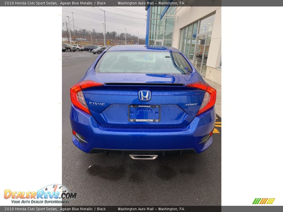 2019 Honda Civic Sport Sedan Agean Blue Metallic / Black Photo #6