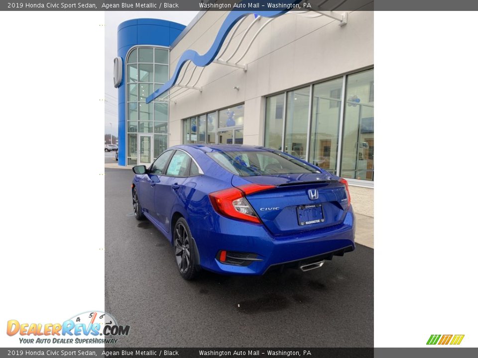2019 Honda Civic Sport Sedan Agean Blue Metallic / Black Photo #7