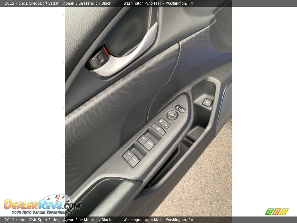 2019 Honda Civic Sport Sedan Agean Blue Metallic / Black Photo #9