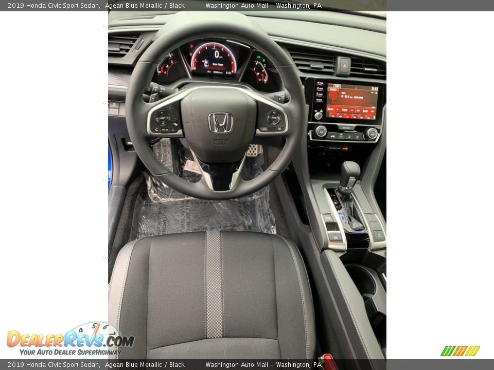 2019 Honda Civic Sport Sedan Agean Blue Metallic / Black Photo #11