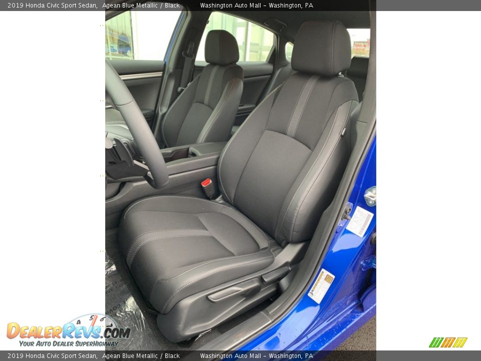 2019 Honda Civic Sport Sedan Agean Blue Metallic / Black Photo #12