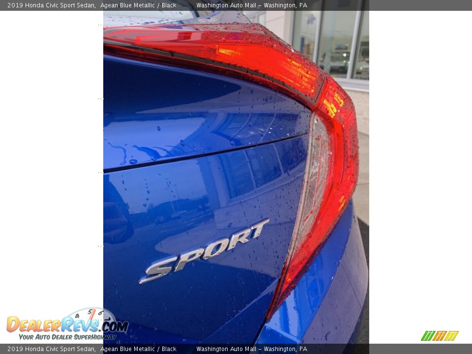 2019 Honda Civic Sport Sedan Agean Blue Metallic / Black Photo #22