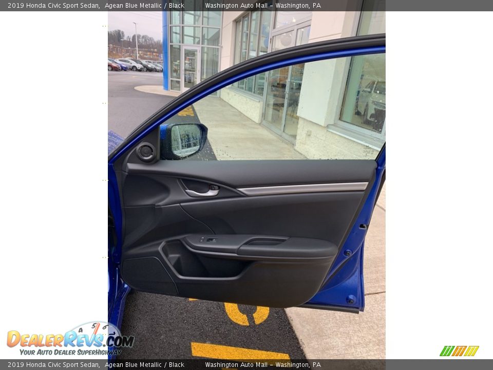 2019 Honda Civic Sport Sedan Agean Blue Metallic / Black Photo #26
