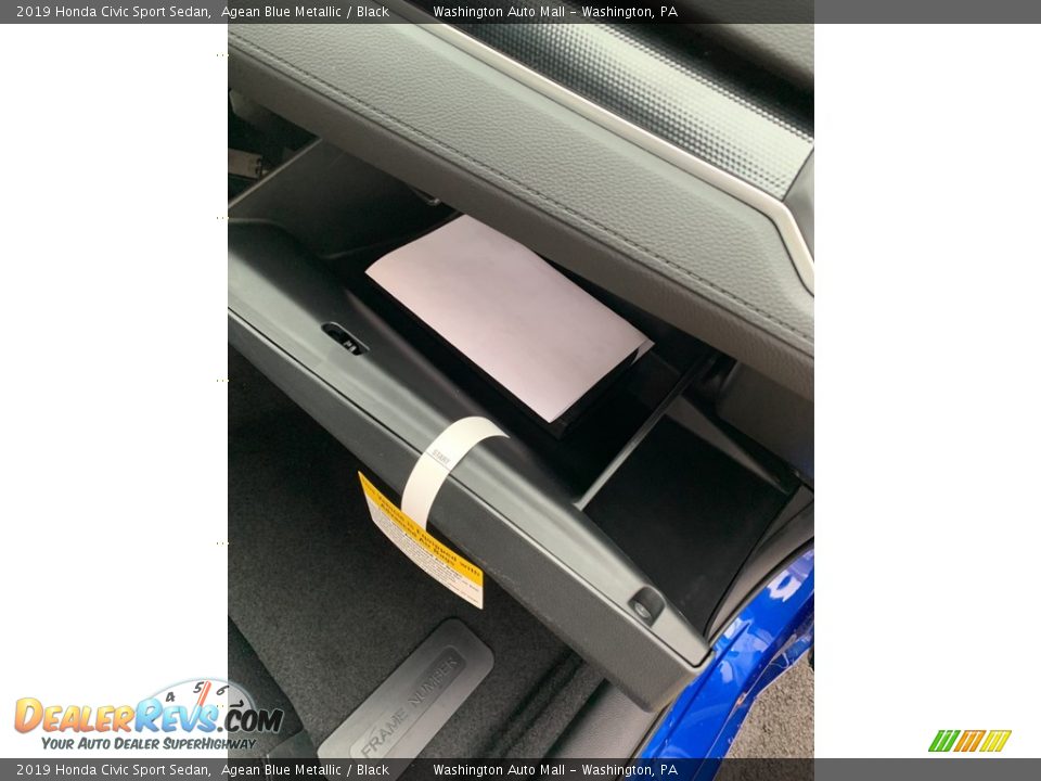 2019 Honda Civic Sport Sedan Agean Blue Metallic / Black Photo #29