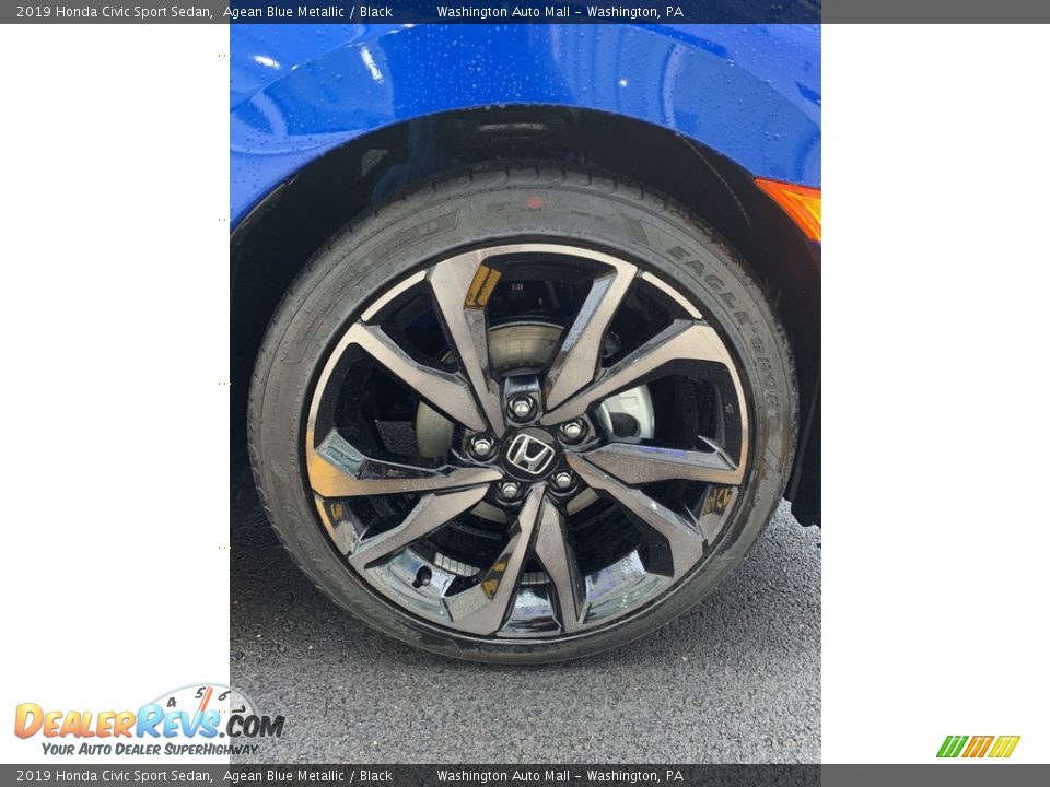 2019 Honda Civic Sport Sedan Agean Blue Metallic / Black Photo #30