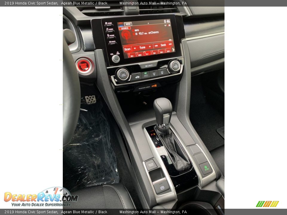 2019 Honda Civic Sport Sedan Agean Blue Metallic / Black Photo #32