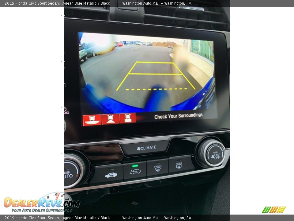 2019 Honda Civic Sport Sedan Agean Blue Metallic / Black Photo #33