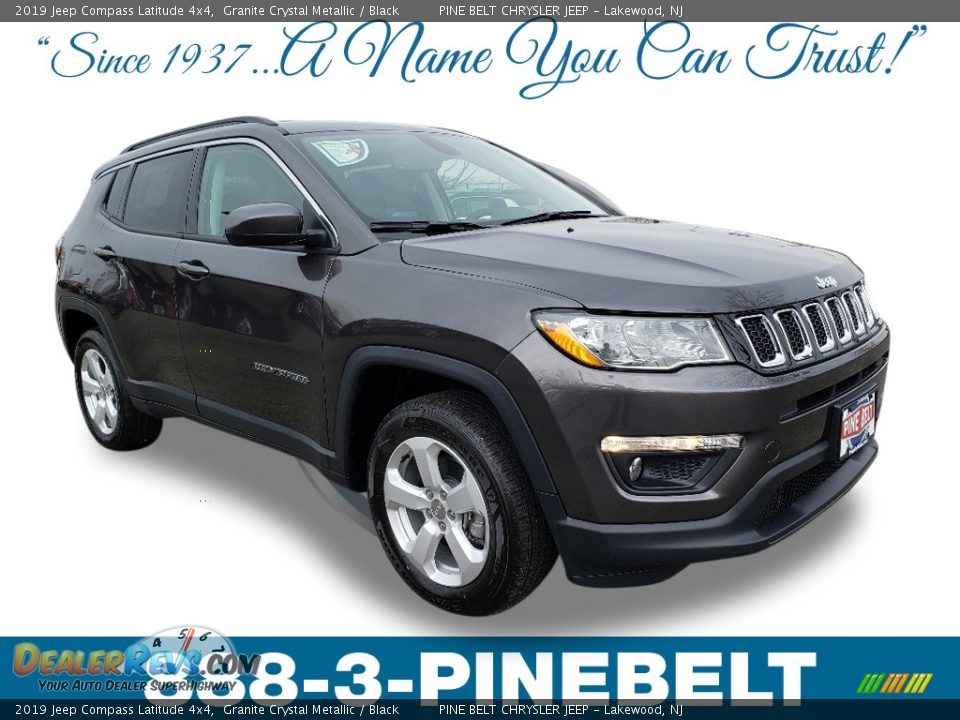 2019 Jeep Compass Latitude 4x4 Granite Crystal Metallic / Black Photo #1