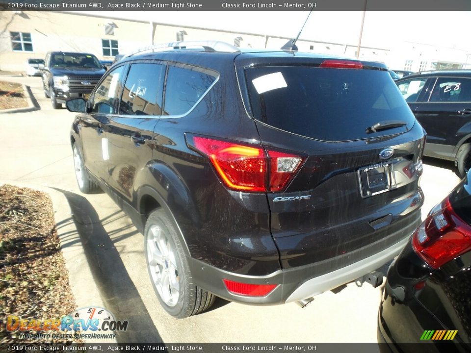 2019 Ford Escape Titanium 4WD Agate Black / Medium Light Stone Photo #3