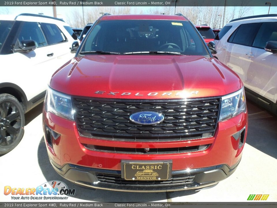 2019 Ford Explorer Sport 4WD Ruby Red / Medium Black Photo #2