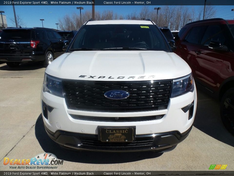 2019 Ford Explorer Sport 4WD White Platinum / Medium Black Photo #2