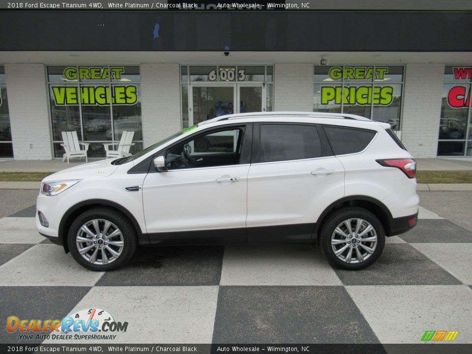 2018 Ford Escape Titanium 4WD White Platinum / Charcoal Black Photo #1