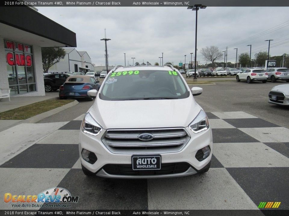 2018 Ford Escape Titanium 4WD White Platinum / Charcoal Black Photo #2