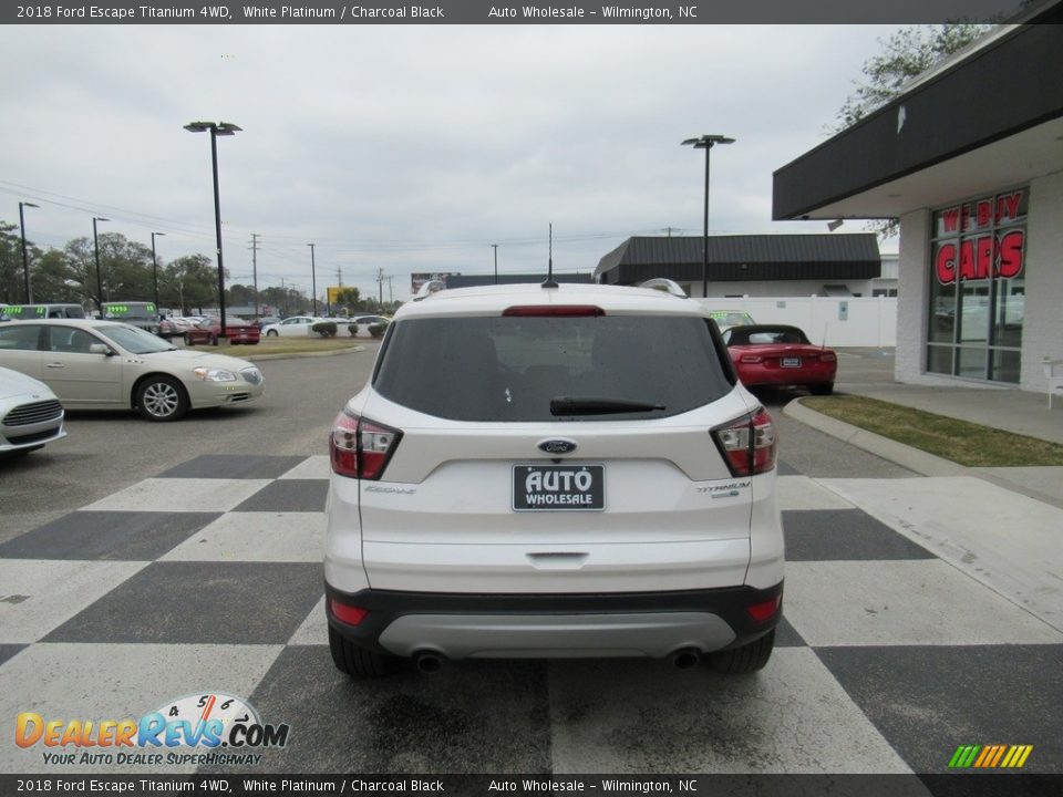 2018 Ford Escape Titanium 4WD White Platinum / Charcoal Black Photo #4