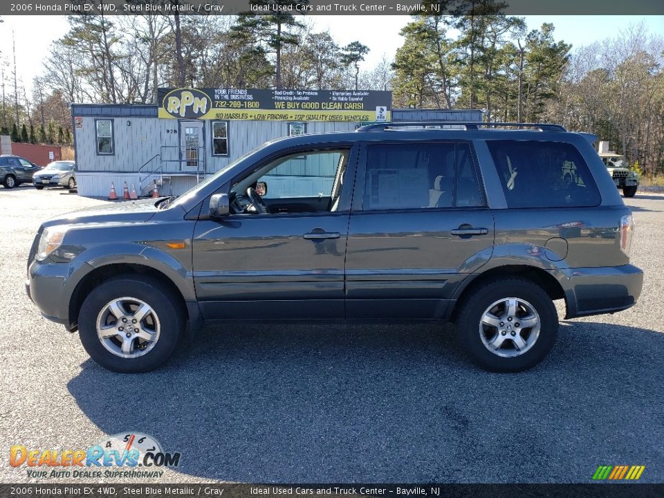 2006 Honda Pilot EX 4WD Steel Blue Metallic / Gray Photo #2