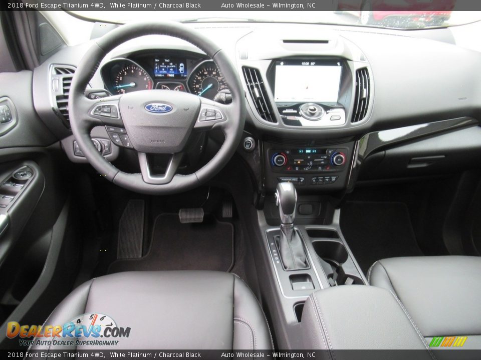2018 Ford Escape Titanium 4WD White Platinum / Charcoal Black Photo #14
