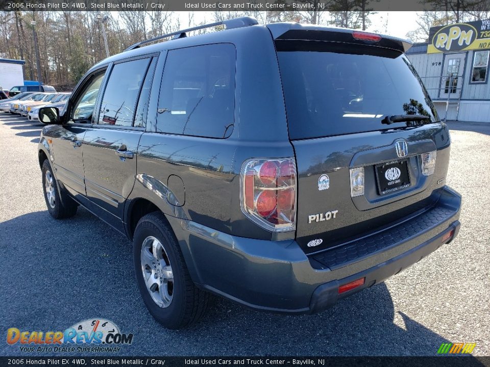 2006 Honda Pilot EX 4WD Steel Blue Metallic / Gray Photo #3