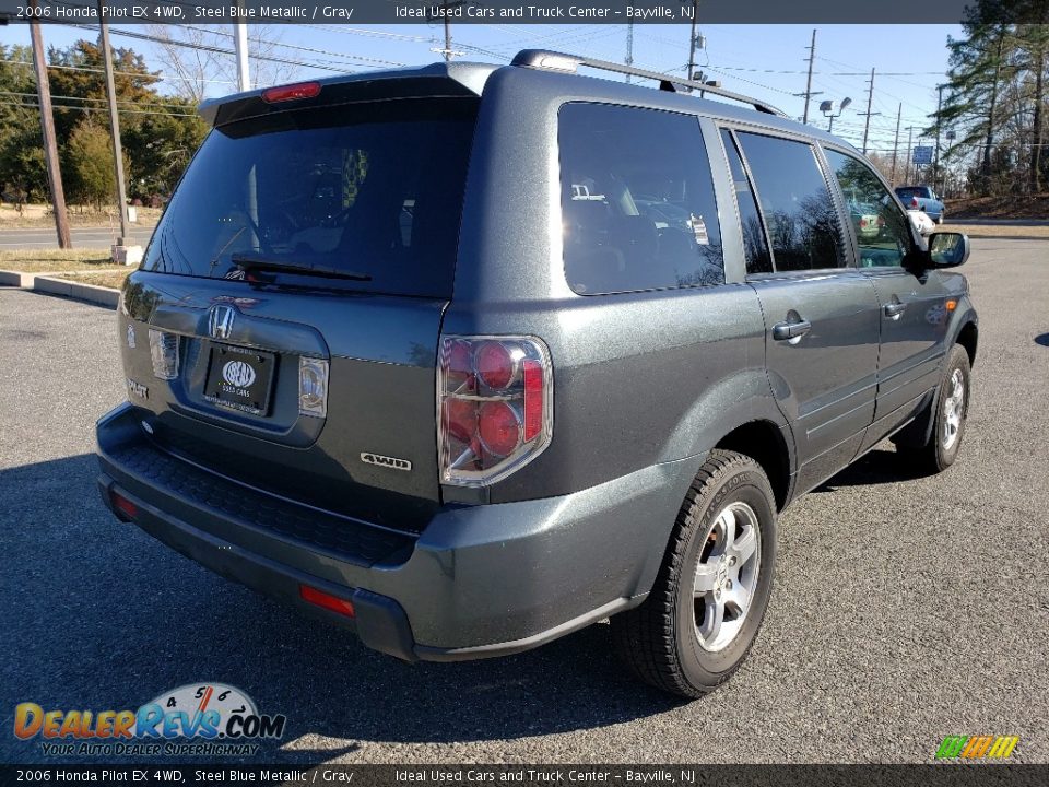 2006 Honda Pilot EX 4WD Steel Blue Metallic / Gray Photo #5