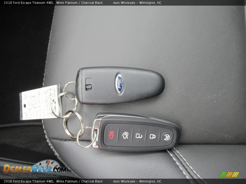 2018 Ford Escape Titanium 4WD White Platinum / Charcoal Black Photo #20