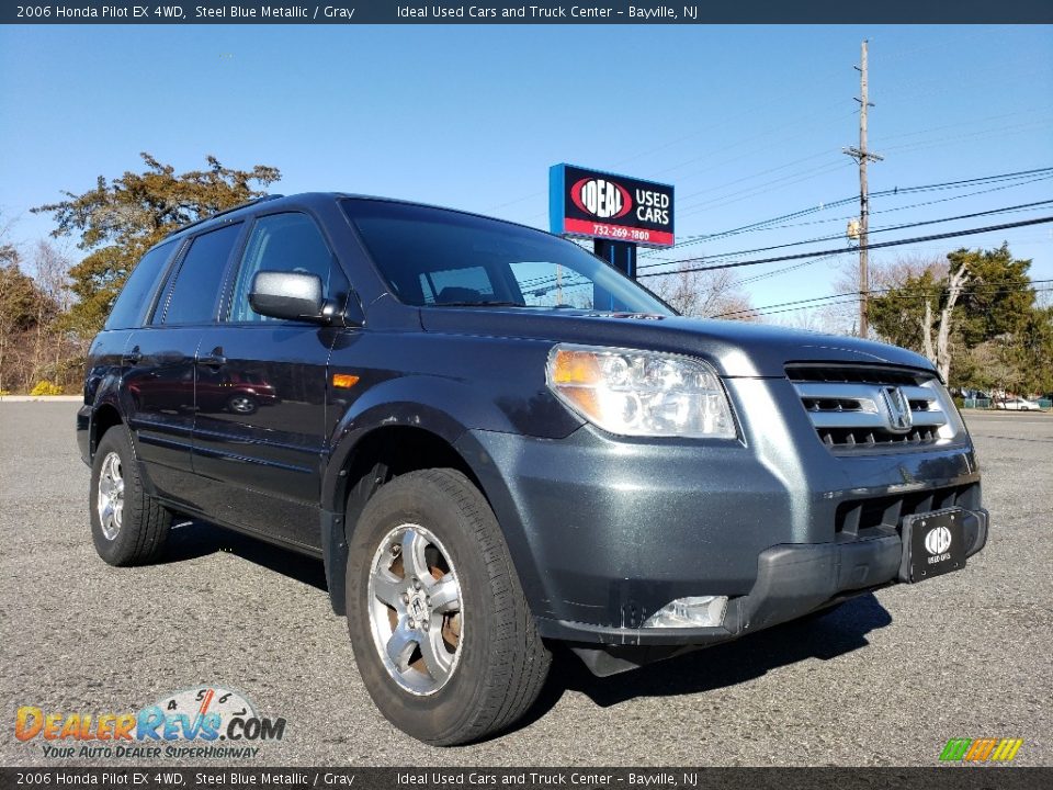 2006 Honda Pilot EX 4WD Steel Blue Metallic / Gray Photo #7