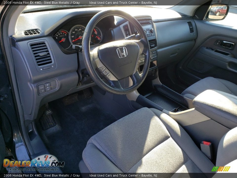 2006 Honda Pilot EX 4WD Steel Blue Metallic / Gray Photo #14