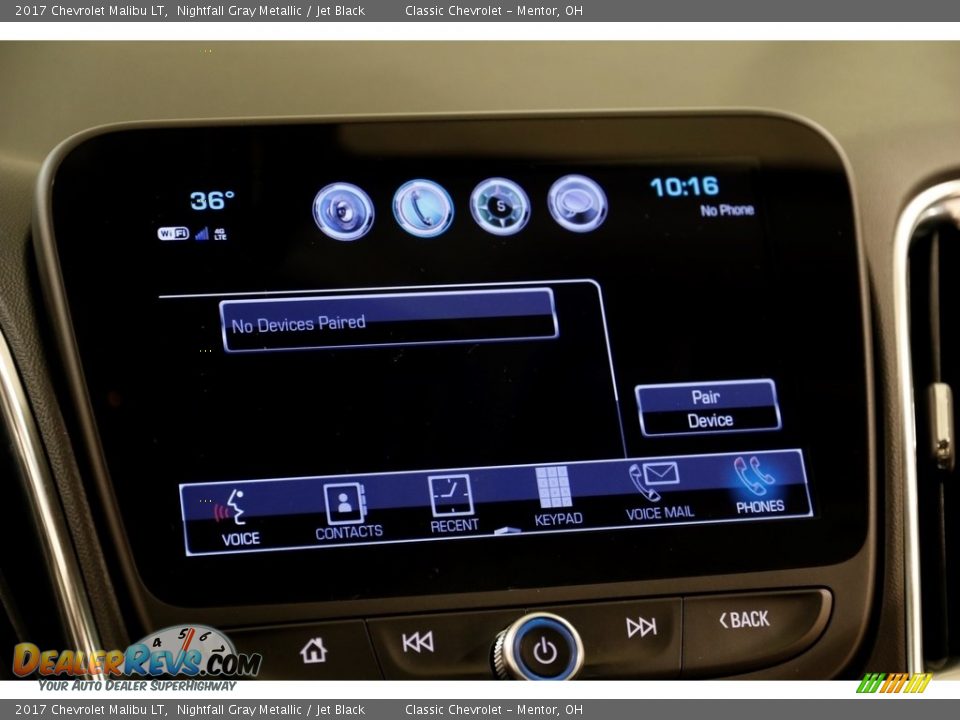 2017 Chevrolet Malibu LT Nightfall Gray Metallic / Jet Black Photo #12