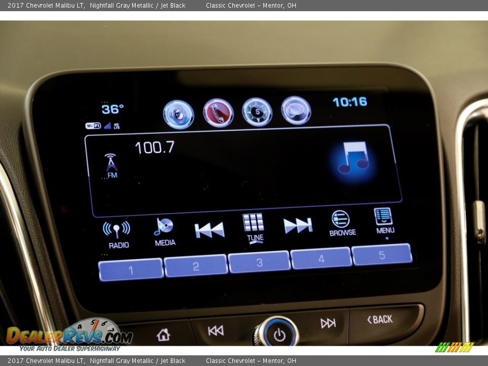 2017 Chevrolet Malibu LT Nightfall Gray Metallic / Jet Black Photo #13