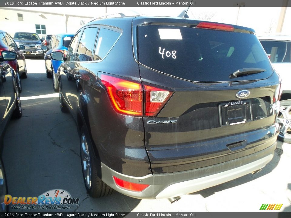 2019 Ford Escape Titanium 4WD Agate Black / Medium Light Stone Photo #2