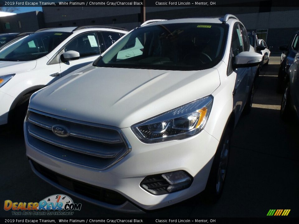 2019 Ford Escape Titanium White Platinum / Chromite Gray/Charcoal Black Photo #1