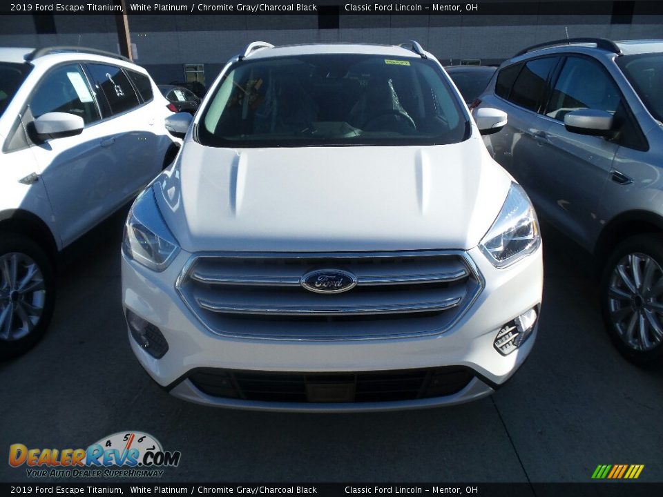 2019 Ford Escape Titanium White Platinum / Chromite Gray/Charcoal Black Photo #2