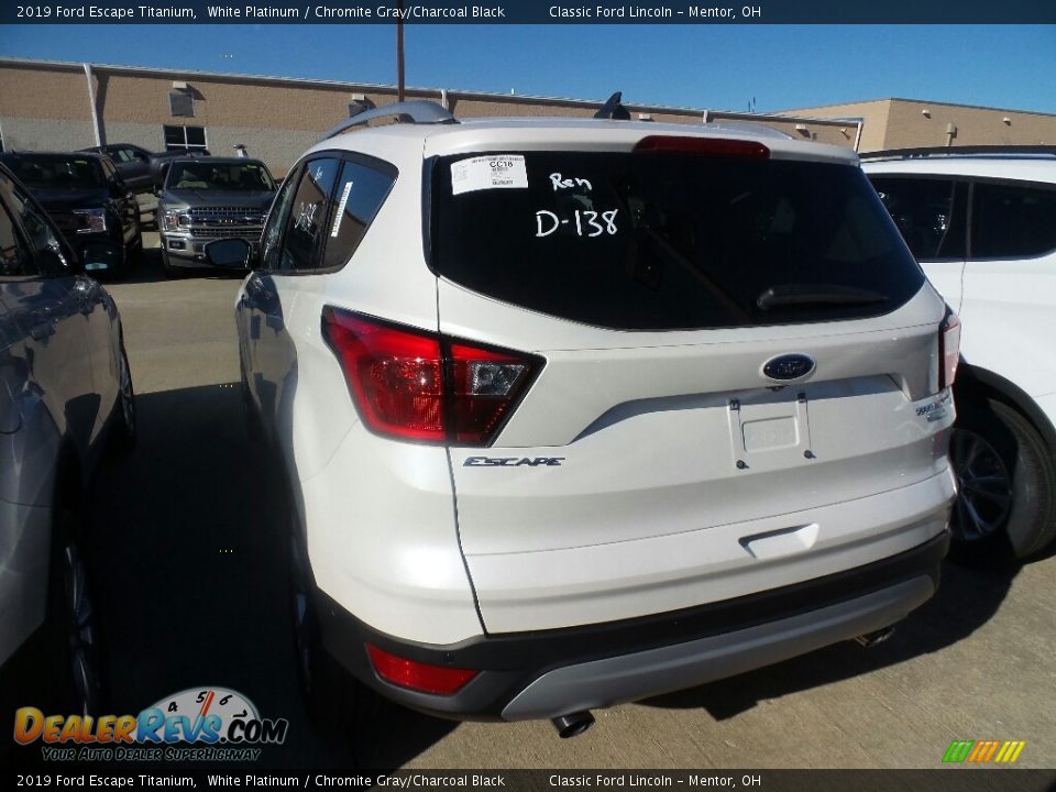 2019 Ford Escape Titanium White Platinum / Chromite Gray/Charcoal Black Photo #3
