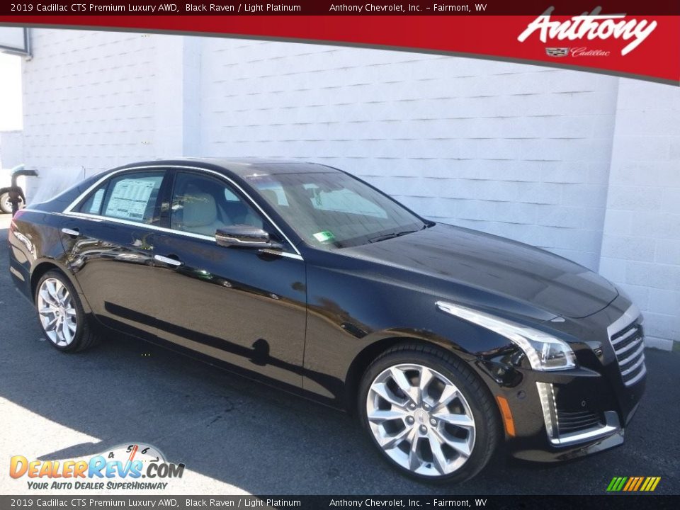 2019 Cadillac CTS Premium Luxury AWD Black Raven / Light Platinum Photo #1