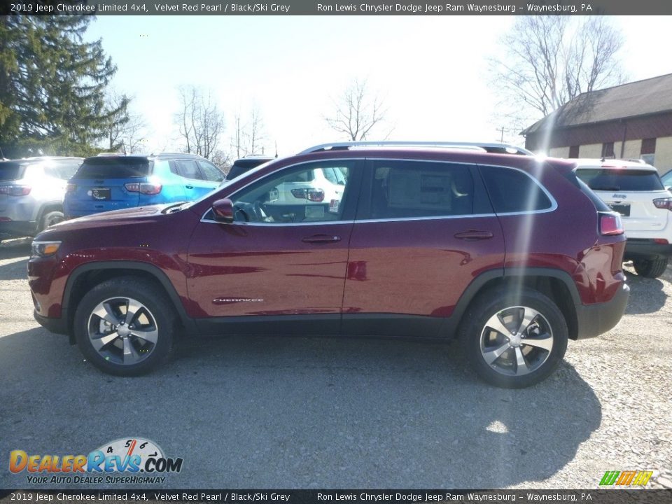 2019 Jeep Cherokee Limited 4x4 Velvet Red Pearl / Black/Ski Grey Photo #3