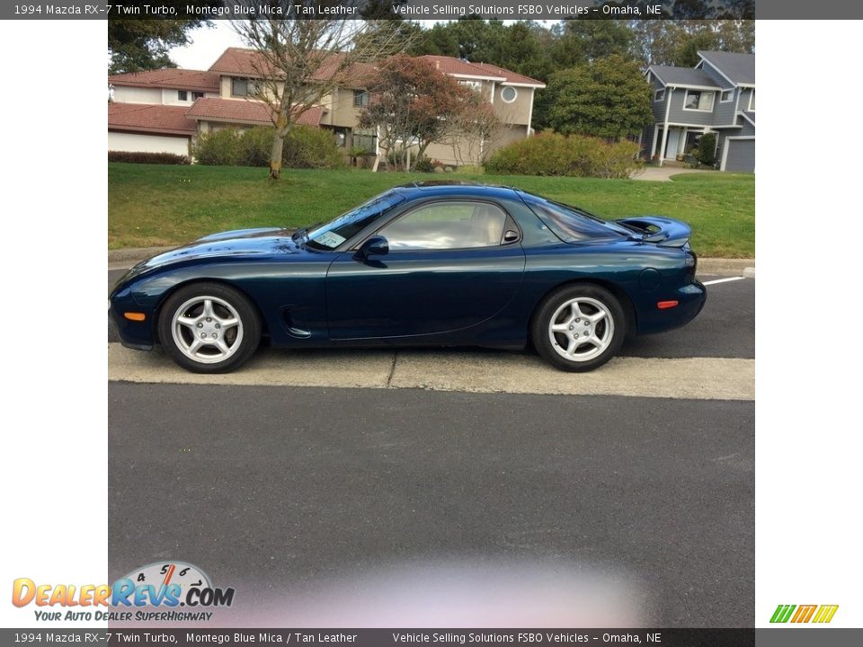 1994 Mazda RX-7 Twin Turbo Montego Blue Mica / Tan Leather Photo #11