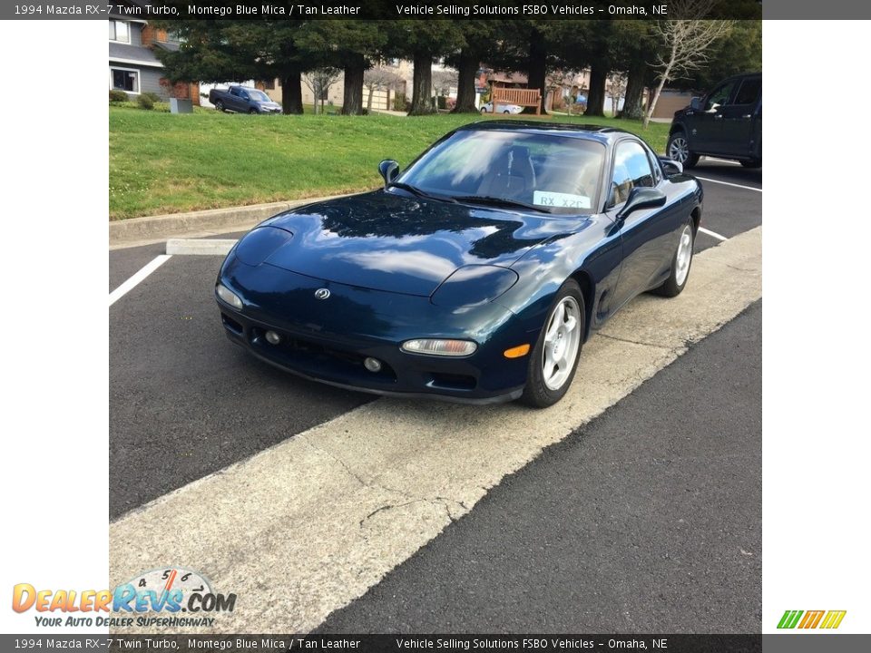 1994 Mazda RX-7 Twin Turbo Montego Blue Mica / Tan Leather Photo #12