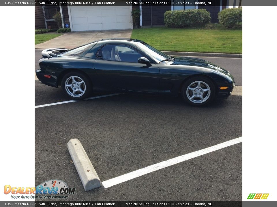 1994 Mazda RX-7 Twin Turbo Montego Blue Mica / Tan Leather Photo #13