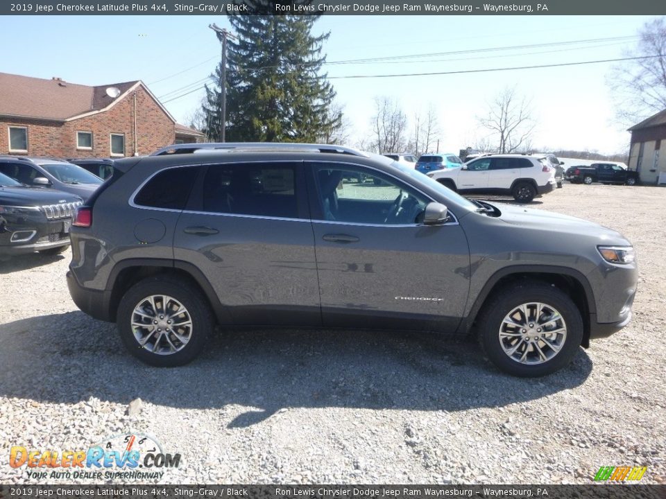 2019 Jeep Cherokee Latitude Plus 4x4 Sting-Gray / Black Photo #6