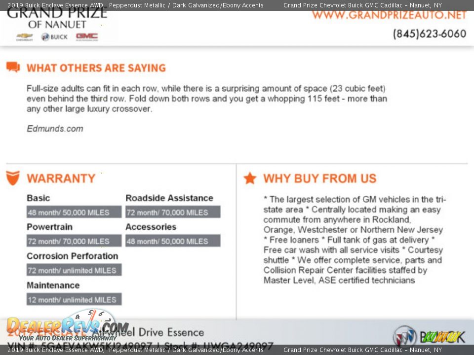 2019 Buick Enclave Essence AWD Pepperdust Metallic / Dark Galvanized/Ebony Accents Photo #11