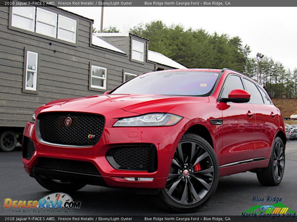 2018 Jaguar F-PACE S AWD Firenze Red Metallic / Ebony/Light Oyster Photo #1