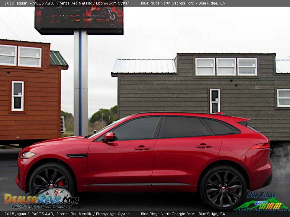 2018 Jaguar F-PACE S AWD Firenze Red Metallic / Ebony/Light Oyster Photo #2