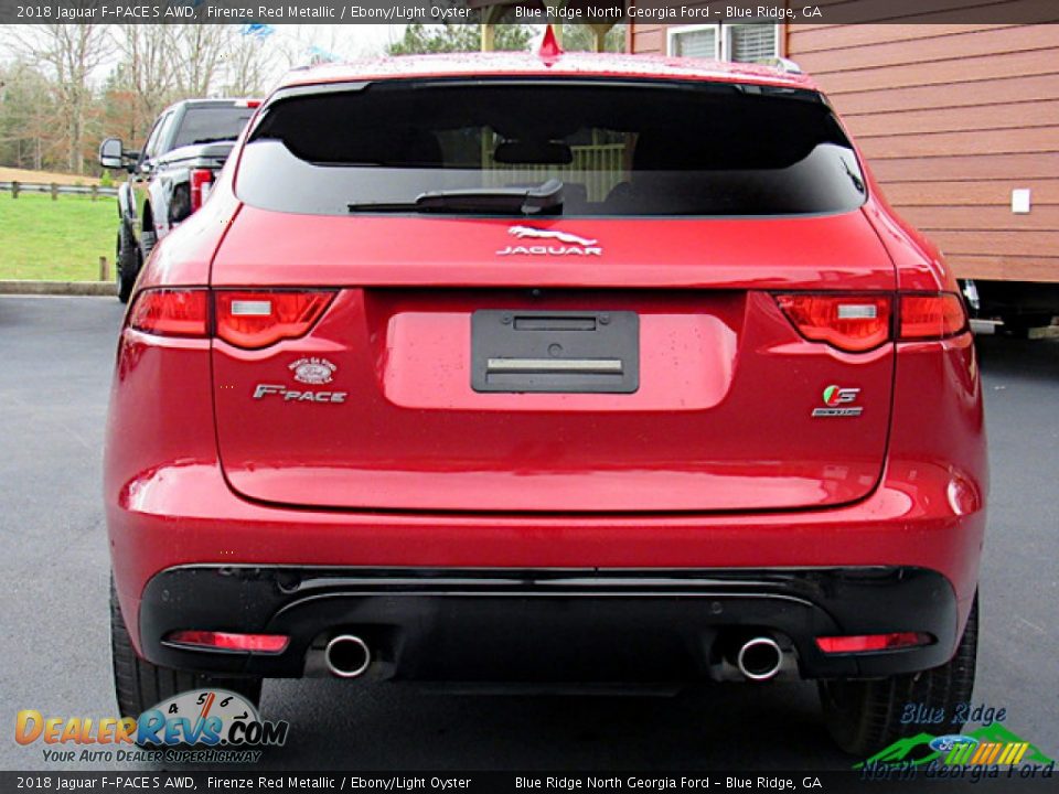 2018 Jaguar F-PACE S AWD Firenze Red Metallic / Ebony/Light Oyster Photo #4
