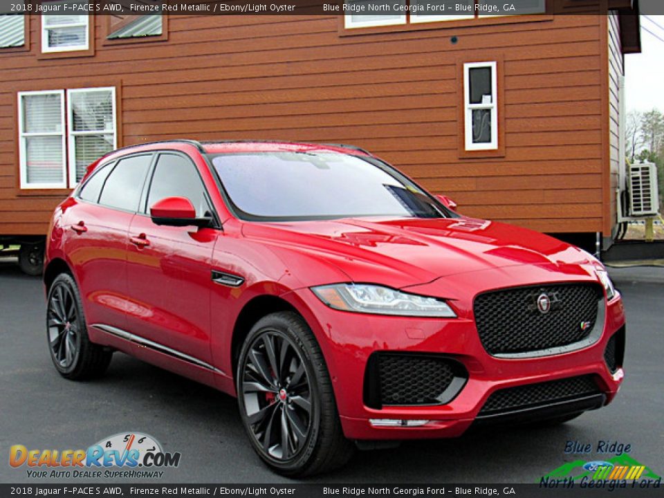 2018 Jaguar F-PACE S AWD Firenze Red Metallic / Ebony/Light Oyster Photo #7