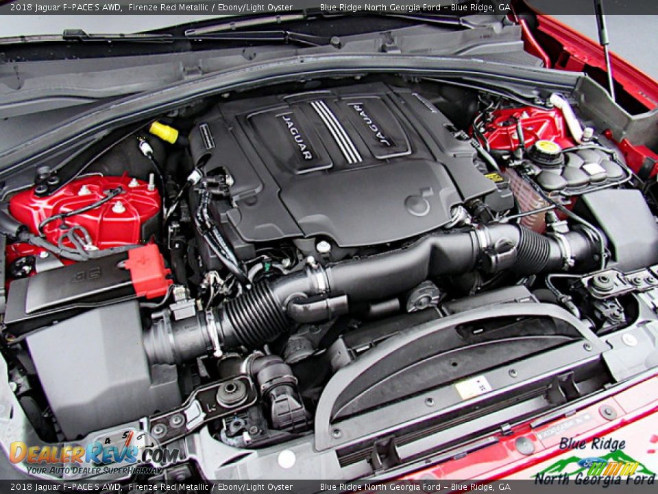 2018 Jaguar F-PACE S AWD Firenze Red Metallic / Ebony/Light Oyster Photo #9