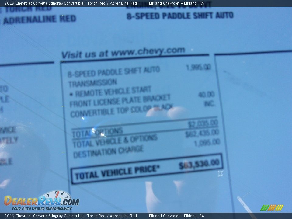 2019 Chevrolet Corvette Stingray Convertible Torch Red / Adrenaline Red Photo #22