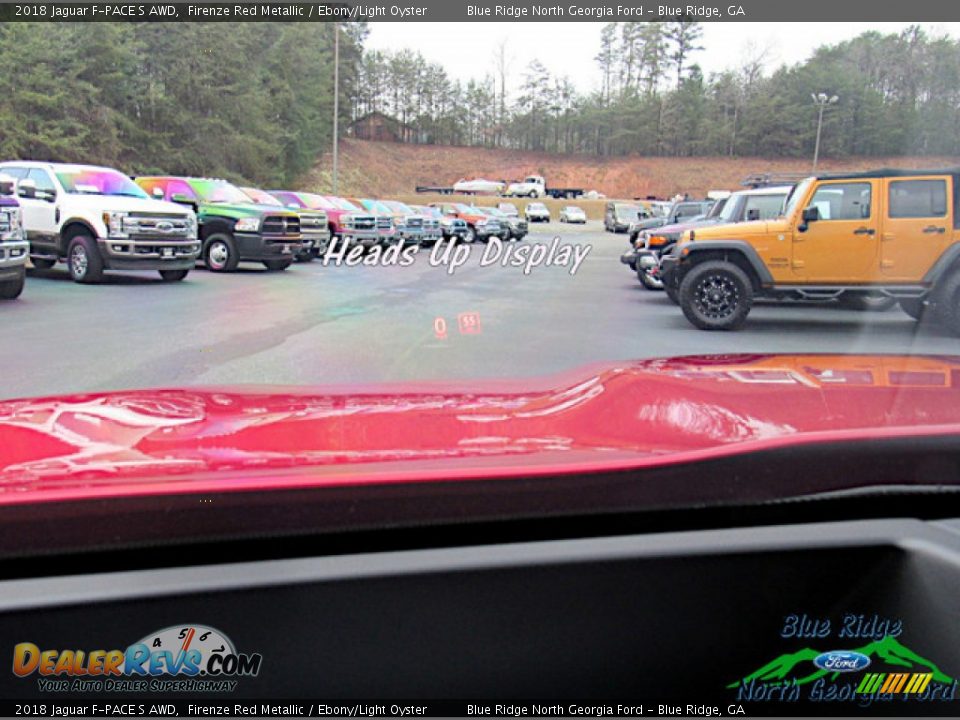 2018 Jaguar F-PACE S AWD Firenze Red Metallic / Ebony/Light Oyster Photo #25