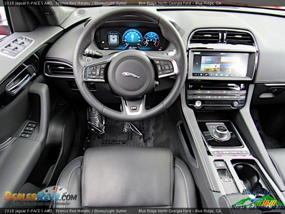 2018 Jaguar F-PACE S AWD Firenze Red Metallic / Ebony/Light Oyster Photo #27