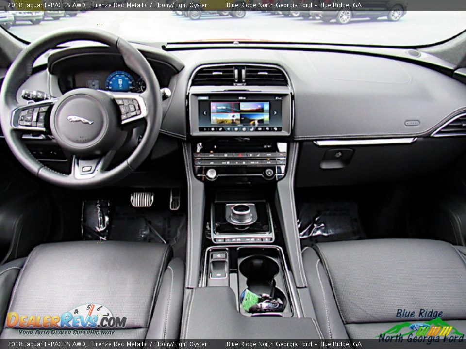 2018 Jaguar F-PACE S AWD Firenze Red Metallic / Ebony/Light Oyster Photo #28