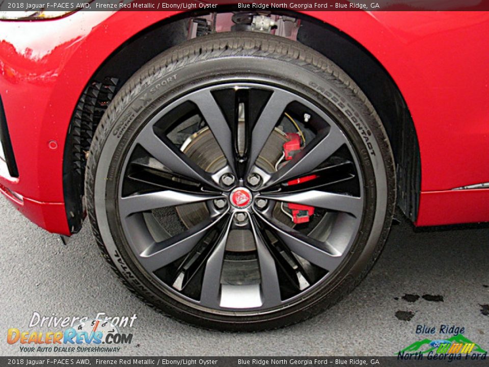 2018 Jaguar F-PACE S AWD Firenze Red Metallic / Ebony/Light Oyster Photo #30