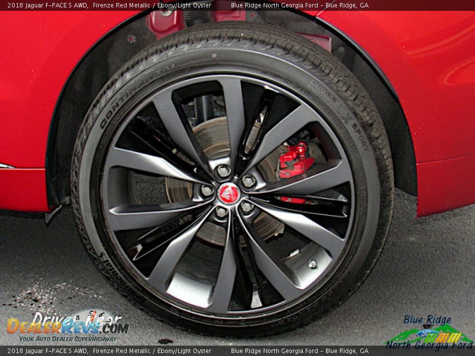 2018 Jaguar F-PACE S AWD Firenze Red Metallic / Ebony/Light Oyster Photo #32