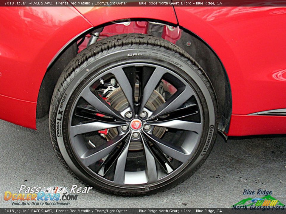 2018 Jaguar F-PACE S AWD Firenze Red Metallic / Ebony/Light Oyster Photo #33
